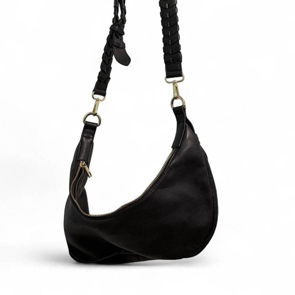 Jules Kae Zola Black Vegan Leather Shoulder Bag - Rachel Zoe Box of Style
